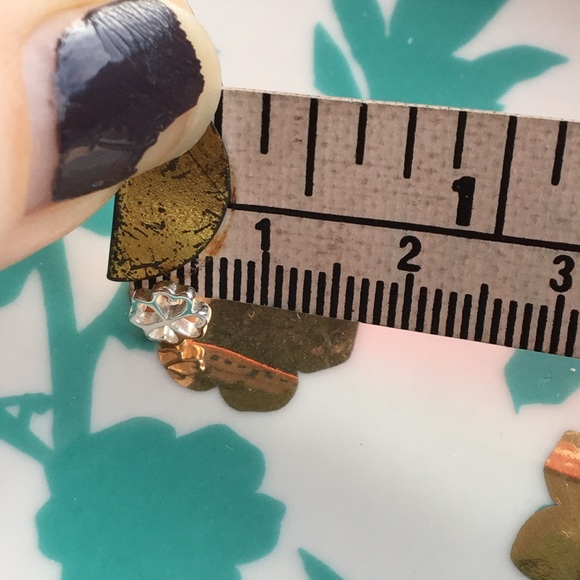 Four Leaf Clover Sterling Silver Earrings Irish - Picture 5 of 8